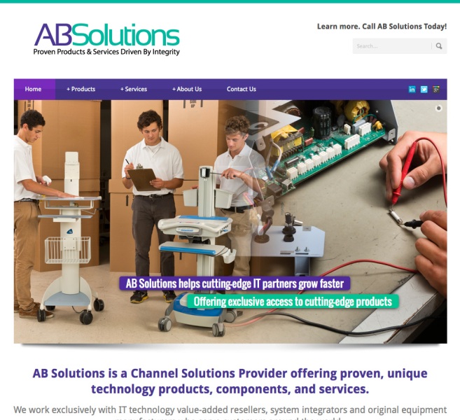 ABSolutions Wordpress Website Home Screen 2