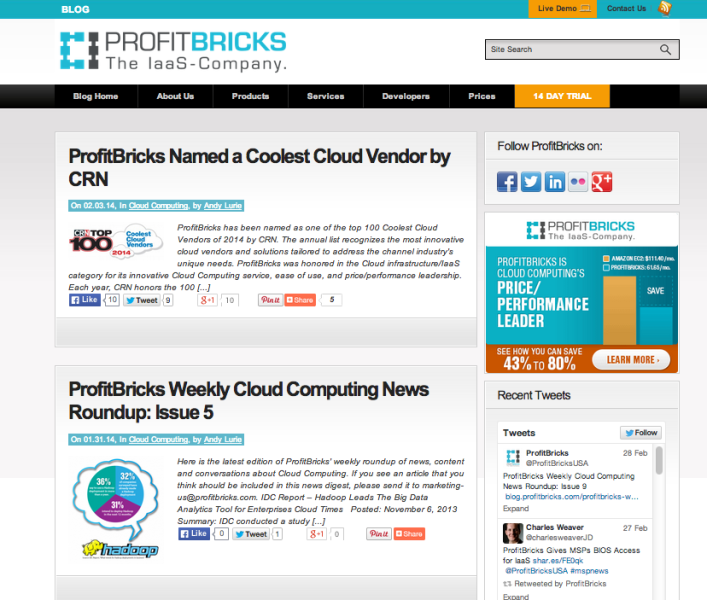 ProfitBricks Wordpress Blog