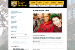 Boston Latin Academy Wordpress Students Screen
