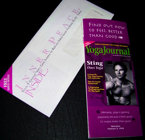 Yoga Journal Direct Mail Package OE & Cover